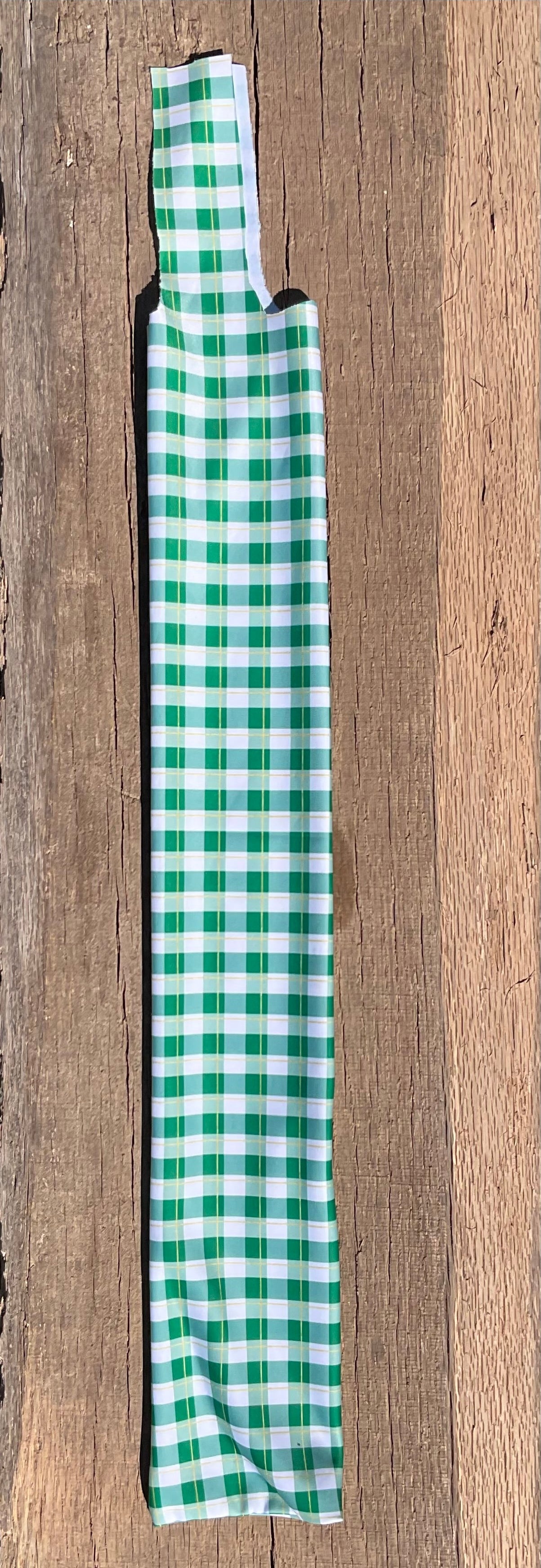 Lucky Plaid w/ pink fringe