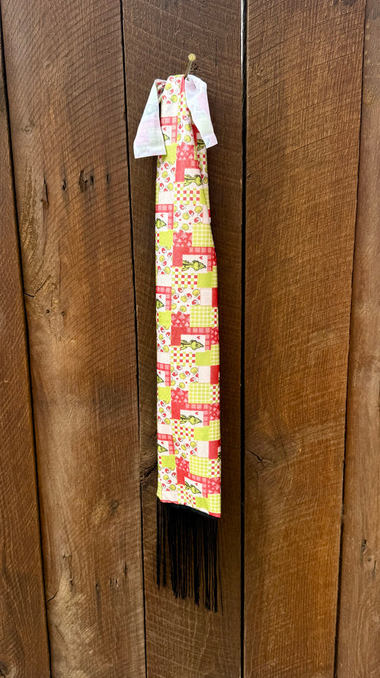 Quilted Grinch w Fringe